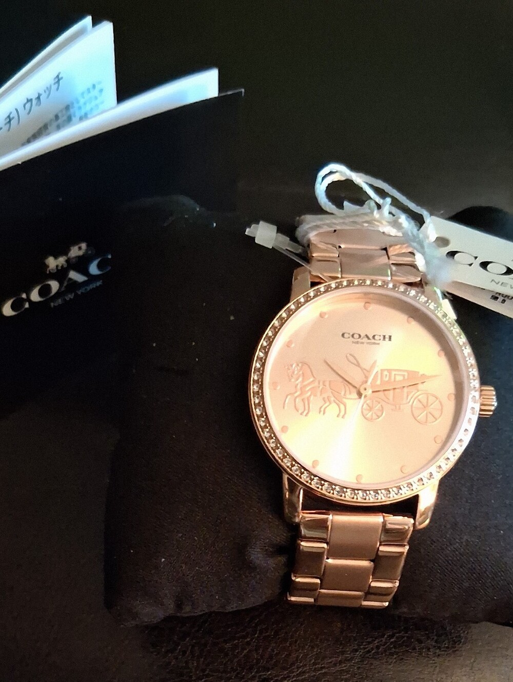 Coach Gold Watch With Crystals-NWT, Free Shipping - Picture 3 of 6